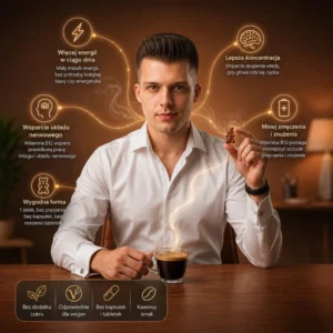 Strzał Espresso na Pobudzenie i Skupienie: Kawa w Żelkach z Kofeiną, Tauryną i B12